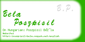 bela poszpisil business card